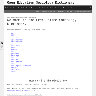 A complete backup of sociologydictionary.org