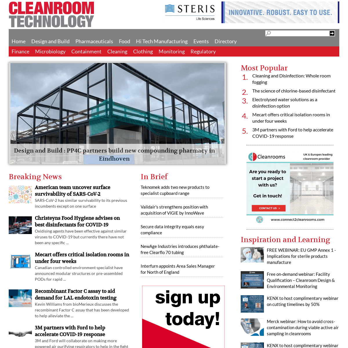 A complete backup of cleanroomtechnology.com