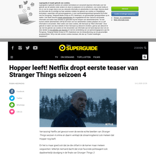 A complete backup of www.superguide.nl/nieuws/hopper-leeft-netflix-dropt-eerste-teaser-van-stranger-things-seizoen-4-series