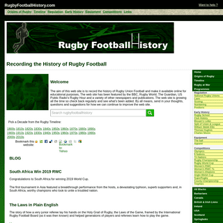 A complete backup of rugbyfootballhistory.com