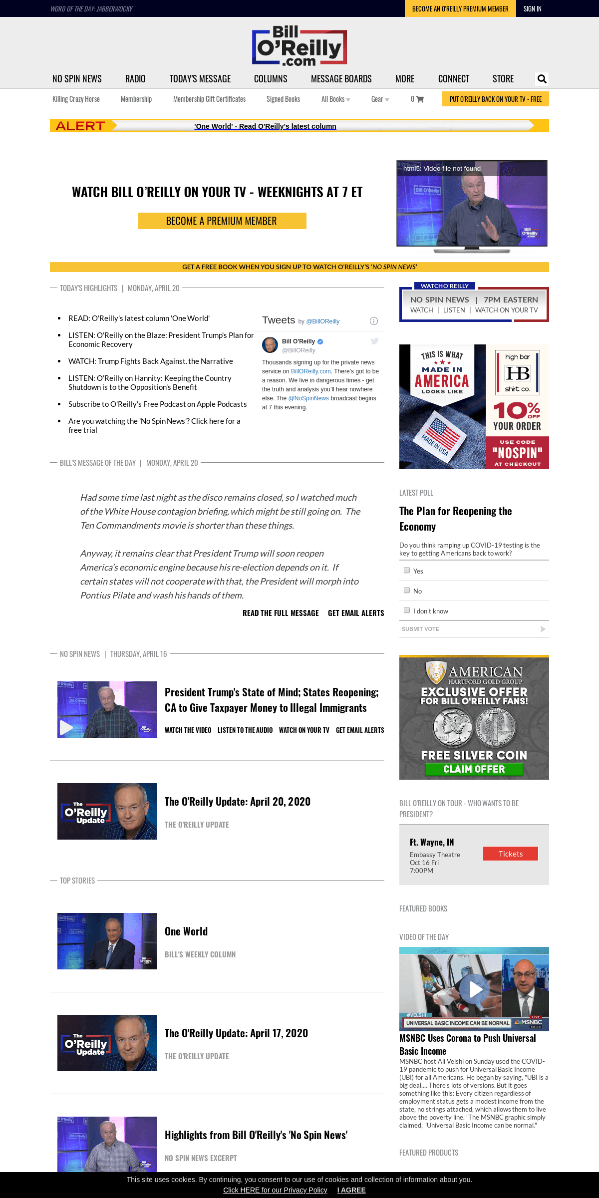 A complete backup of billoreilly.com