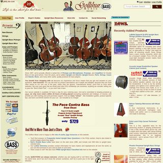 Gollihur Music - Upright Basses, Pickups, Preamps, Amps, and More
