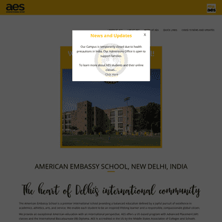 The American Embassy School is a premier international school in New Delhi