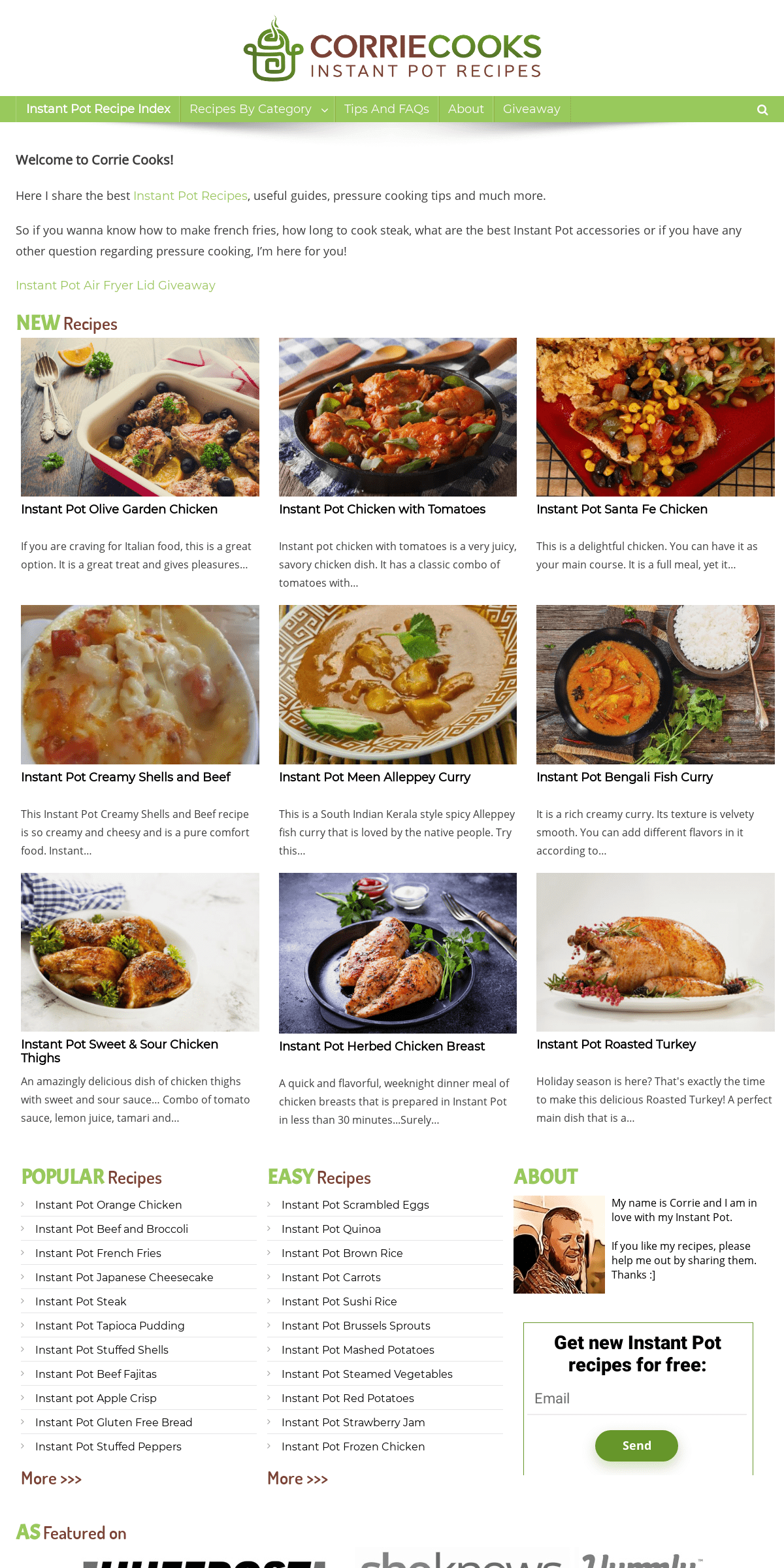 A complete backup of corriecooks.com