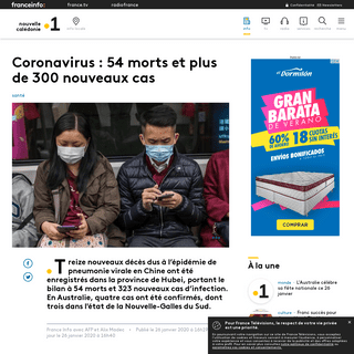 Coronavirus - 54 morts et plus de 300 nouveaux cas - Nouvelle-CalÃ©donie la