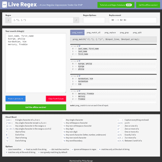A complete backup of phpliveregex.com