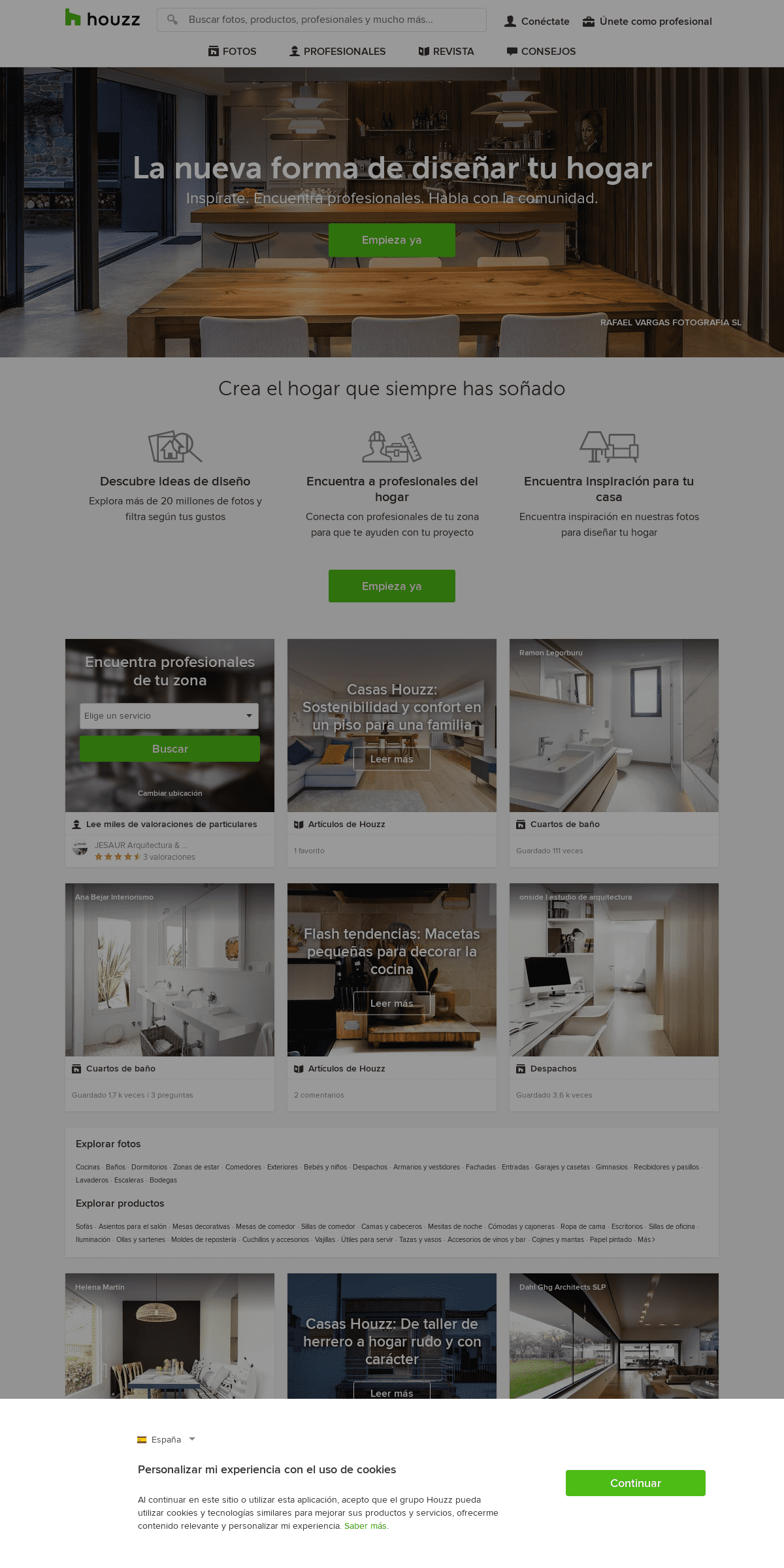 A complete backup of houzz.es
