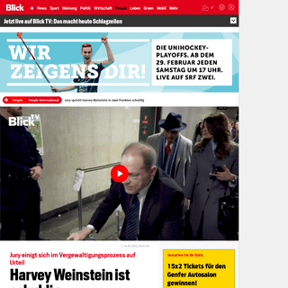 Jury spricht Harvey Weinstein in zwei Punkten schuldig - Blick
