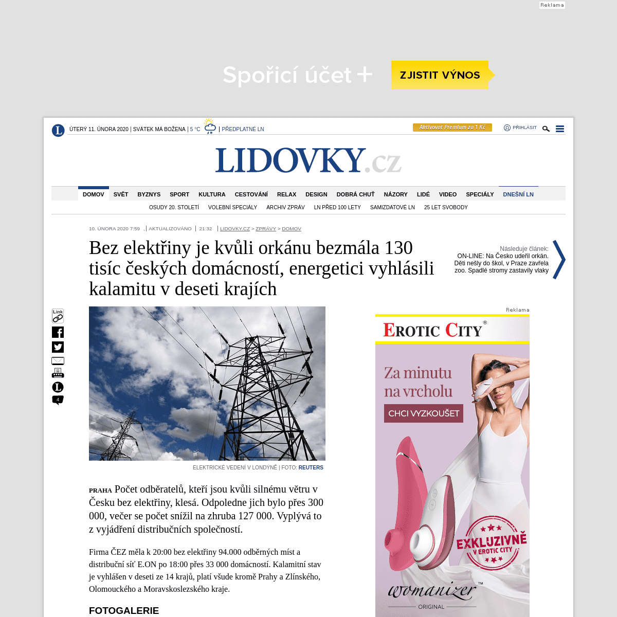 A complete backup of www.lidovky.cz/domov/v-cesku-je-kvuli-orkanu-100-tisic-domacnosti-bez-elektriny-nejhorsi-situace-je-ve-stre