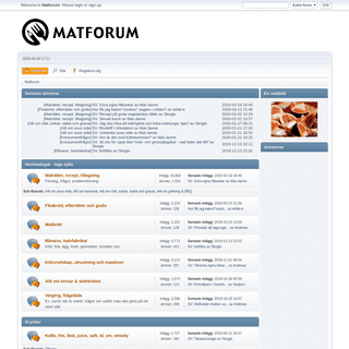 A complete backup of matforum.se