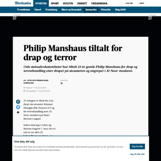 A complete backup of www.adressa.no/nyheter/innenriks/2020/02/17/Philip-Manshaus-tiltalt-for-drap-og-terror-21111750.ece