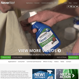 NeverWet Superhydrophobic Coating Products - Hydrophobic Coating & Water Repellent Spray