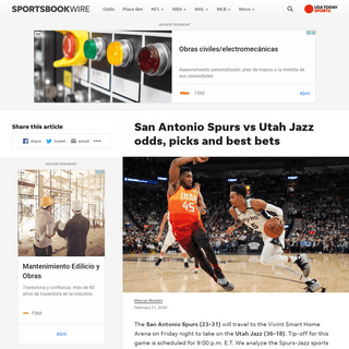 A complete backup of sportsbookwire.usatoday.com/2020/02/21/san-antonio-spurs-vs-utah-jazz-odds-picks-and-best-bets/