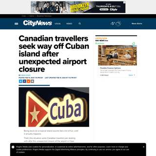 Canadian travellers seek way off Cuban island after unexpected airport closure