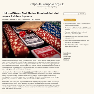 ralph-laurenpolo.org.uk â€“ Bola Casino Poker Slot Togel Blog