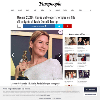 A complete backup of www.purepeople.com/article/oscars-2020-renee-zellweger-triomphe-en-fille-d-immigres-et-tacle-donald-trump_a