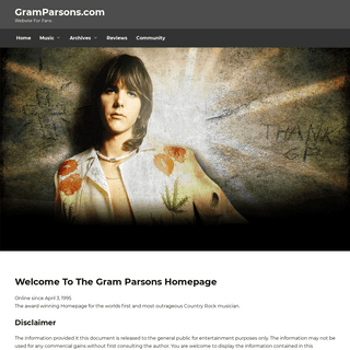 A complete backup of gramparsons.com