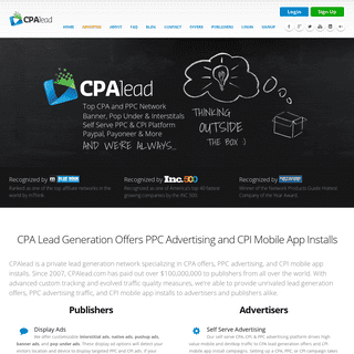 CPA Lead Gen PPC Offers and CPI Mobile App Installs
