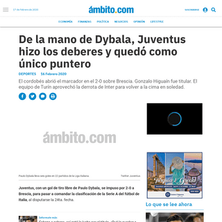 A complete backup of www.ambito.com/deportes/paulo-dybala/de-la-mano-dybala-juventus-hizo-los-deberes-y-quedo-como-unico-puntero
