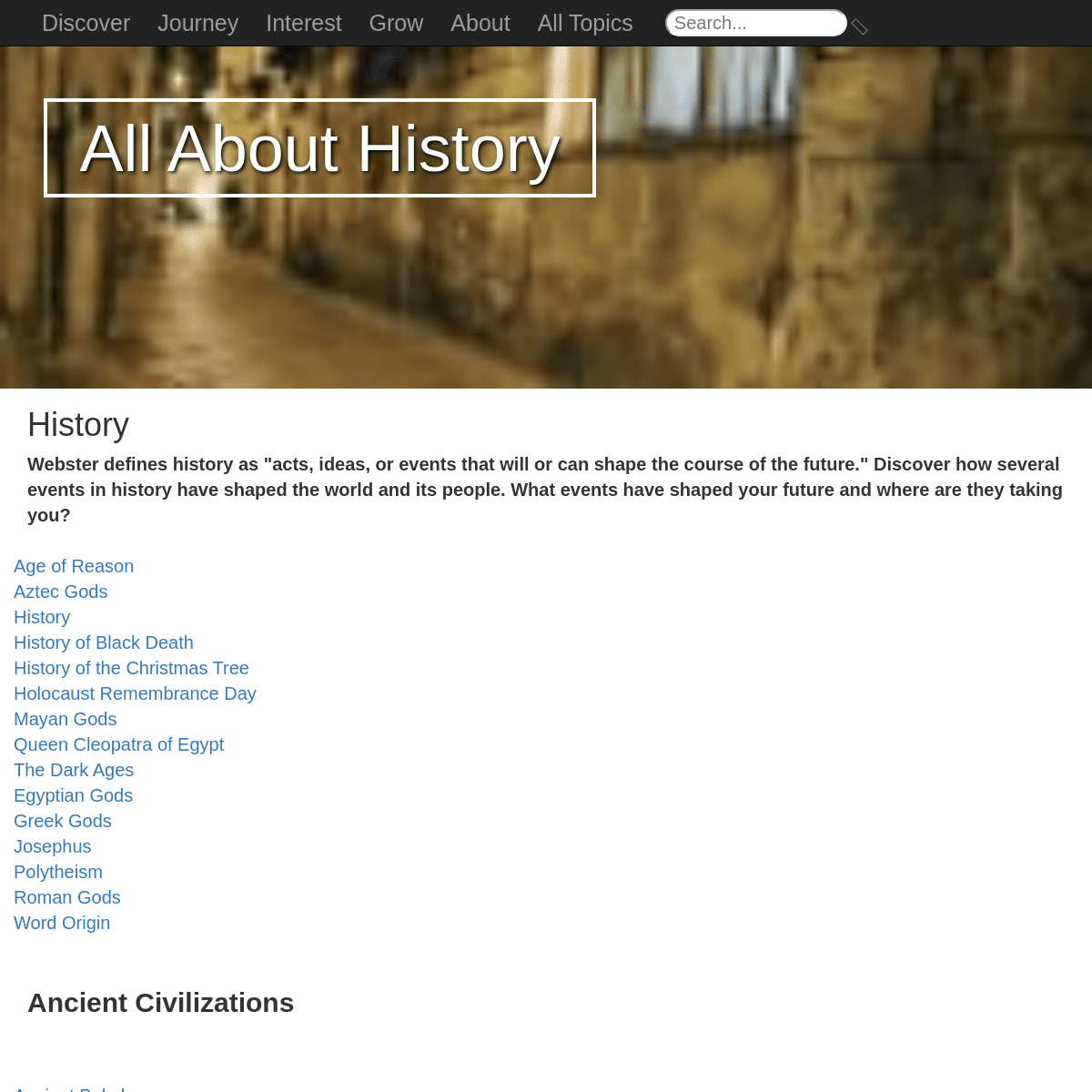 A complete backup of allabouthistory.org