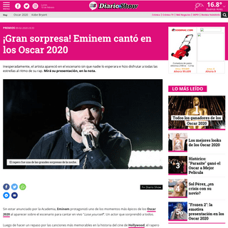 A complete backup of www.diarioshow.com/premios/Gran-sorpresa-Eminem-canto-en-los-Oscar-2020-20200209-0011.html