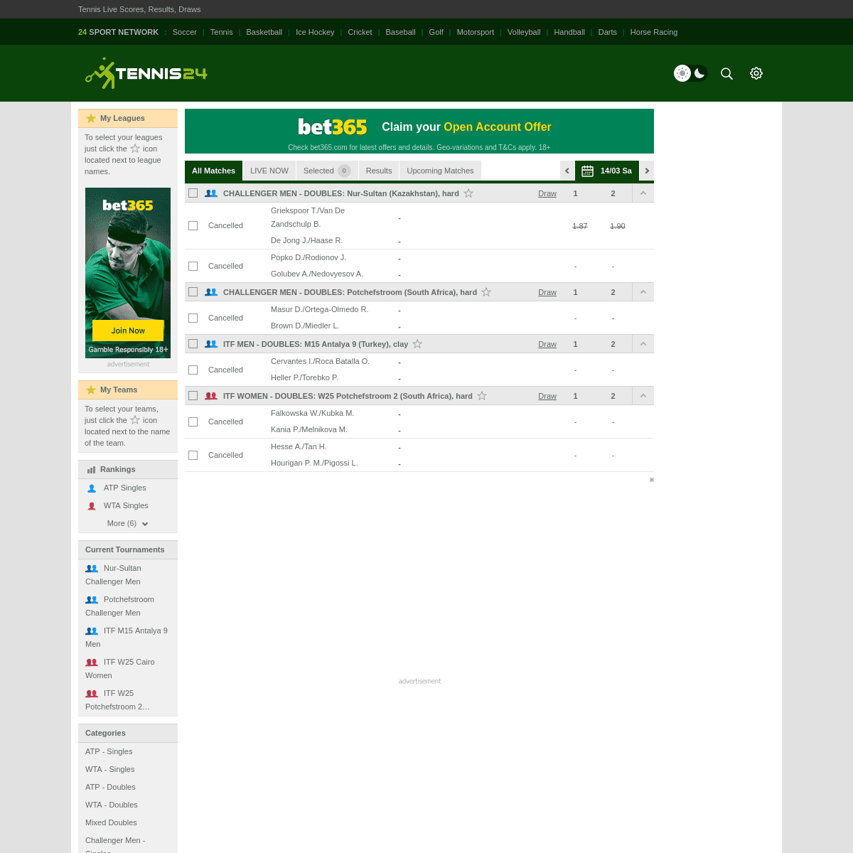 A complete backup of tennis24.com