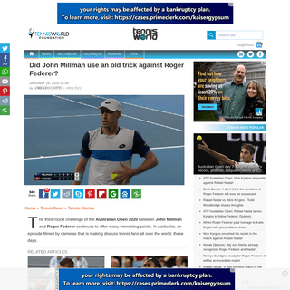 A complete backup of www.tennisworldusa.org/tennis/news/Tennis_Stories/83318/did-john-millman-use-an-old-trick-against-roger-fed