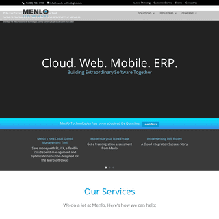Custom Software Development - Menlo Technologies