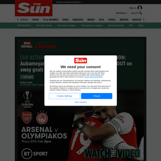 A complete backup of www.thesun.co.uk/sport/football/11045013/arsenal-olympiacos-live-updates-extra-time-europa-league/