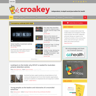 Croakey - independent, in-depth social journalism for health