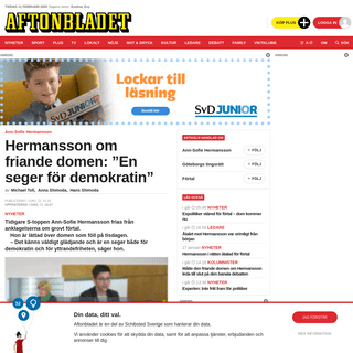 Ann-Sofie Hermansson om friande domen i tingsrÃ¤tten - Aftonbladet