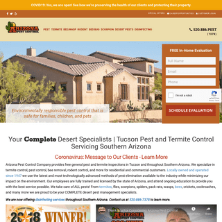 Arizona Pest Control - Your COMPLETE Desert Pest Specialists