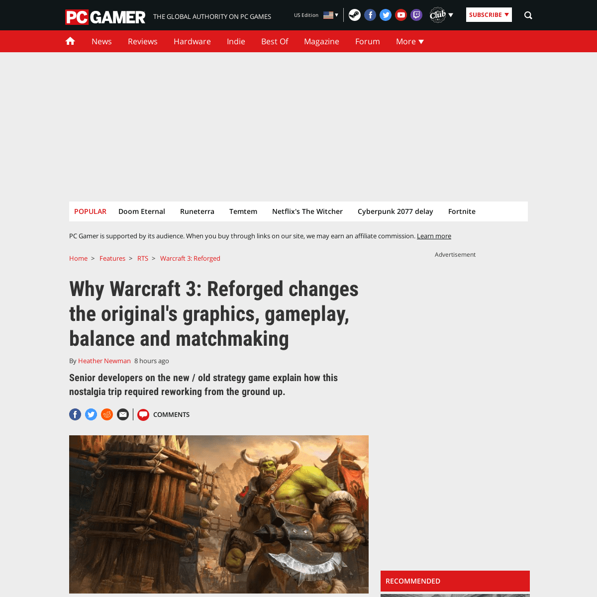 A complete backup of www.pcgamer.com/why-warcraft-3-reforged-changes-the-originals-graphics-gameplay-balance-and-matchmaking/