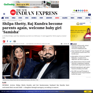 A complete backup of www.newindianexpress.com/entertainment/hindi/2020/feb/21/shilpa-shetty-raj-kundra-become-parents-again-welc