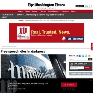 A complete backup of www.washingtontimes.com/news/2020/jan/27/editorial-washington-post-journalist-unfairly-plac/