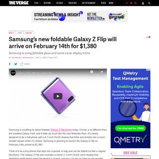 A complete backup of www.theverge.com/2020/2/11/21126318/samsung-galaxy-z-flip-foldable-phone-release-date-price-features