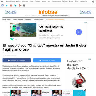 A complete backup of www.infobae.com/america/agencias/2020/02/14/el-nuevo-disco-changes-muestra-un-justin-bieber-fragil-y-amoros