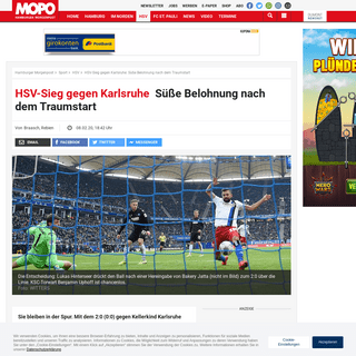 A complete backup of www.mopo.de/sport/hsv/hsv-sieg-gegen-karlsruhe-suesse-belohnung-nach-dem-traumstart-36207138