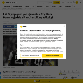 Liga MistrzÃ³w- Olympique Lyon - Juventus. Transmisja w tv online live stream - PiÅ‚ka noÅ¼na