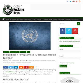 A complete backup of latesthackingnews.com/2020/02/03/leaked-report-reveals-united-nations-got-hacked-last-year/