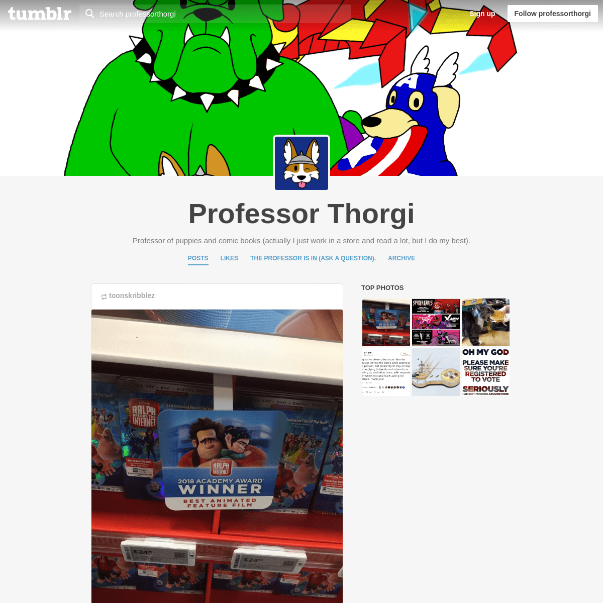 A complete backup of professorthorgi.tumblr.com