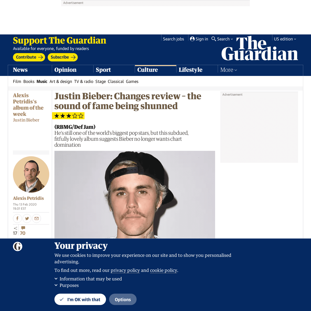A complete backup of www.theguardian.com/music/2020/feb/14/justin-bieber-changes-review