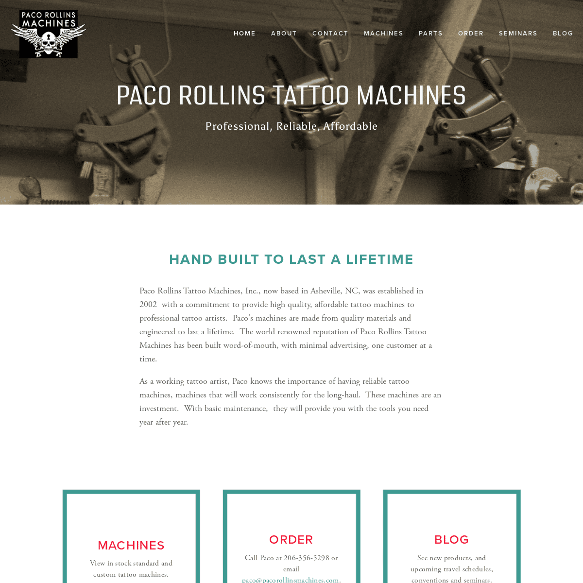 A complete backup of pacorollinsmachines.com
