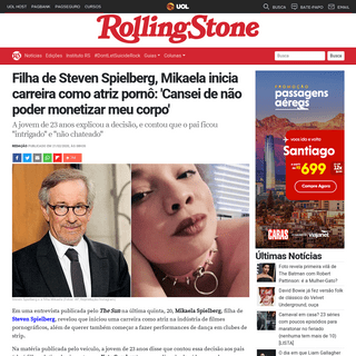 Rolling Stone Â· Filha de Steven Spielberg, Mikaela inicia carreira como atriz pornÃ´- 'Cansei de nÃ£o poder monetizar meu corpo