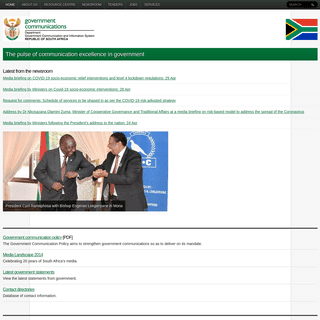 A complete backup of gcis.gov.za