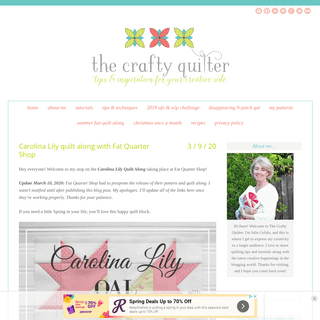 A complete backup of thecraftyquilter.com