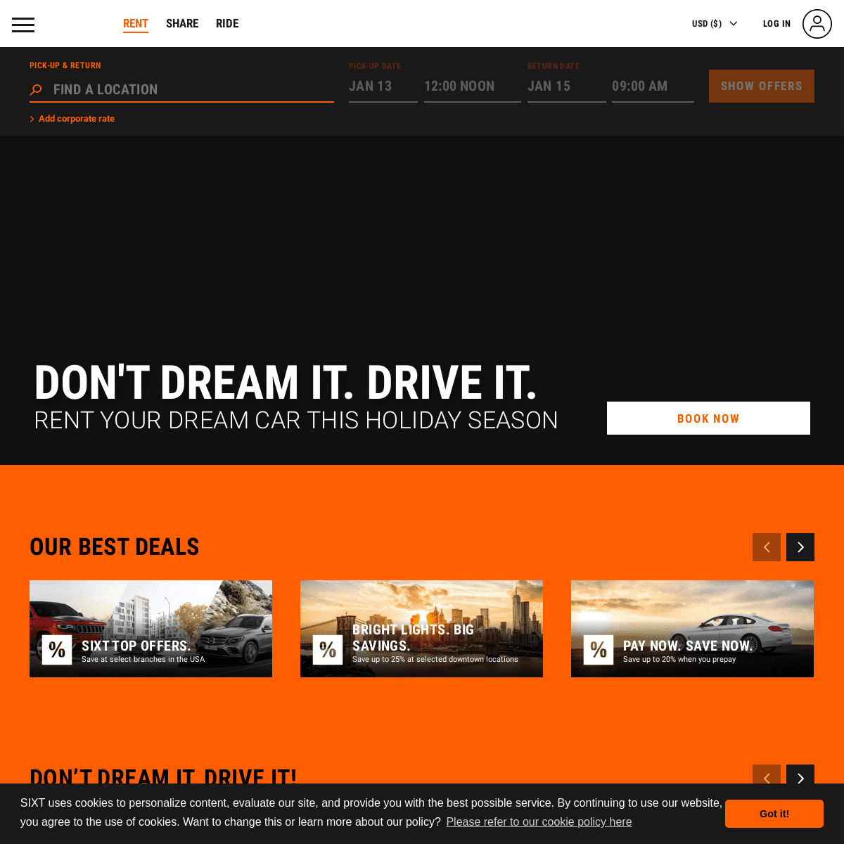 A complete backup of sixt.com