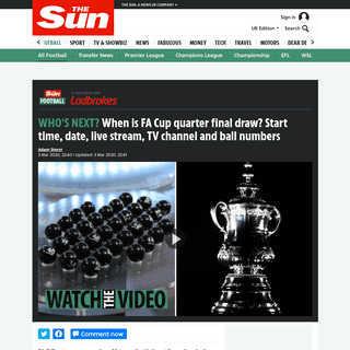 A complete backup of www.thesun.co.uk/sport/football/11073417/fa-cup-quarter-final-draw-date-time-live-stream-tv-channel-ball-nu