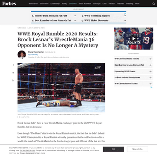 A complete backup of www.forbes.com/sites/blakeoestriecher/2020/01/27/wwe-royal-rumble-2020-results-brock-lesnars-wrestlemania-3