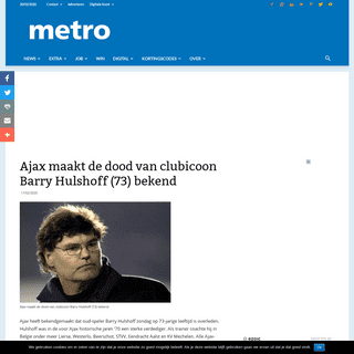 A complete backup of nl.metrotime.be/2020/02/17/news/ajax-maakt-de-dood-van-clubicoon-barry-hulshoff-73-bekend/
